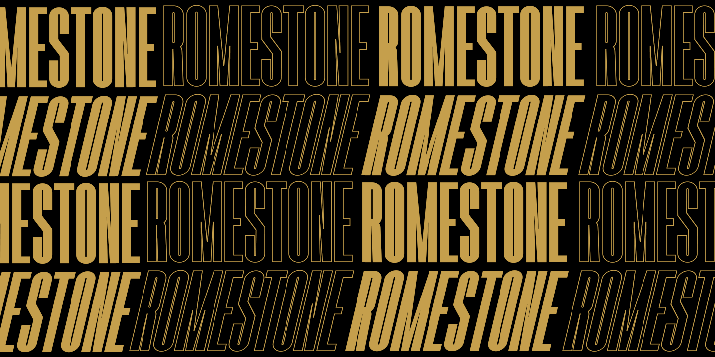 Example font Romestone #3